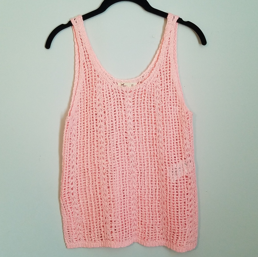 Hollister Sleeveless Sweater Crochet Tank Top